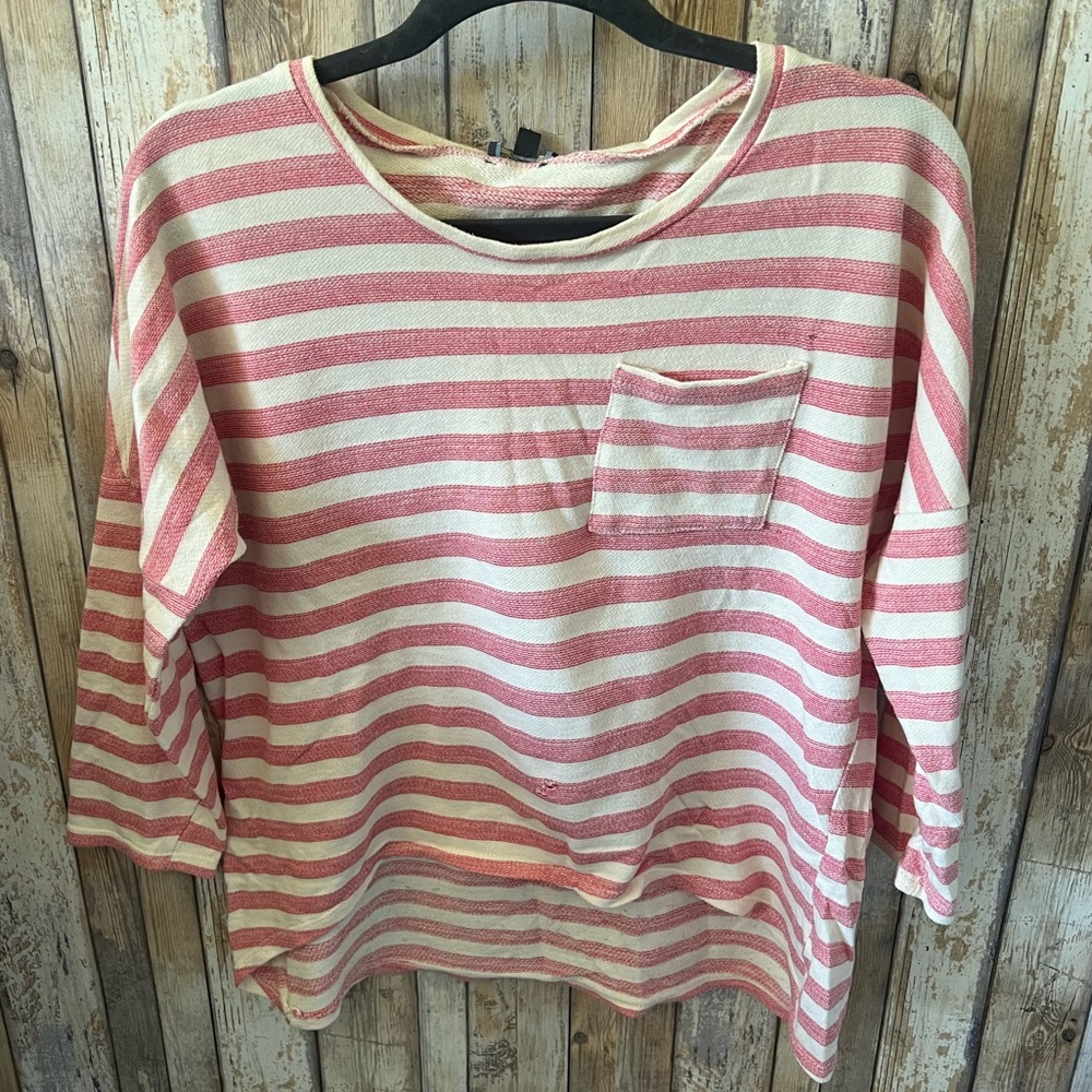 Fun striped high low sweater